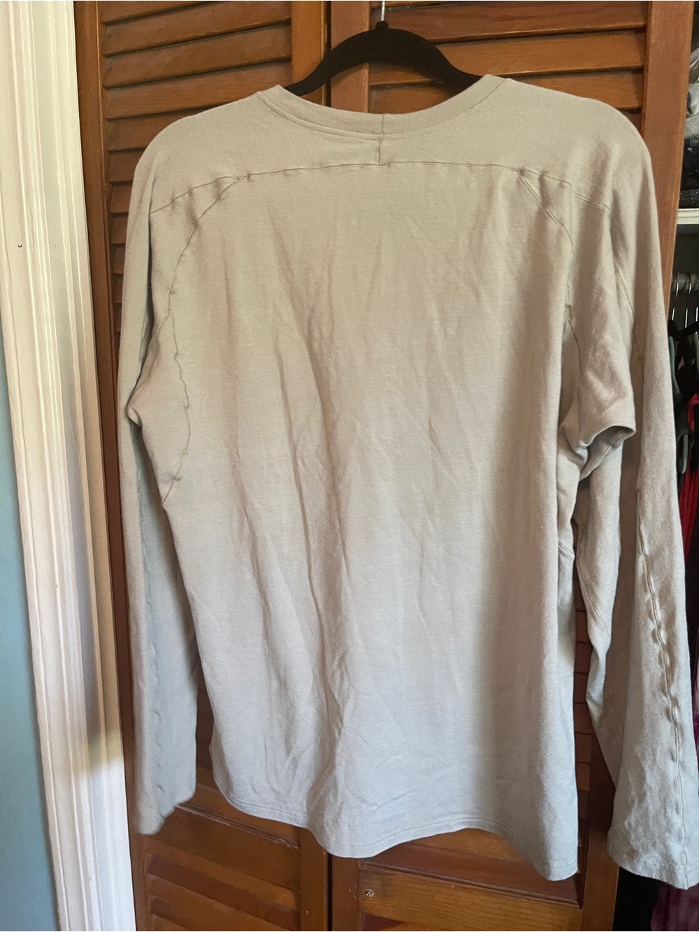 Patagonia Cream and Navy Striped Long Sleeve Crew - Picture 3 of 3
